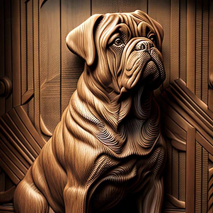 3D model American Mastiff dog (STL)